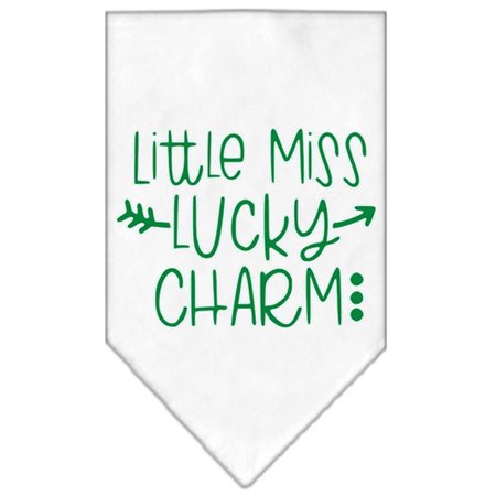 MIRAGE PET PRODUCTS Little Miss Lucky Charm Screen Print BandanaWhite Small 66-182 SMWT